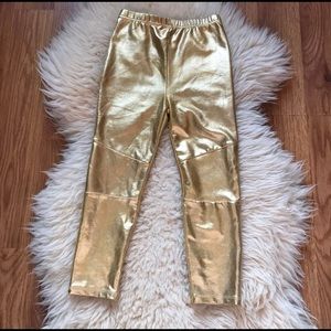 Metallic Gold Leggings
